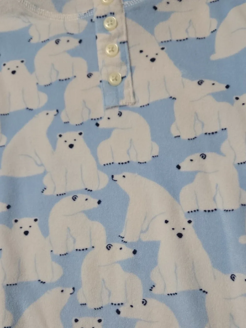 Wondershop Plush Polar Bear Print Long Sleeve Pajama Set - Light Blue